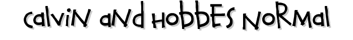 Calvin and Hobbes Normal font